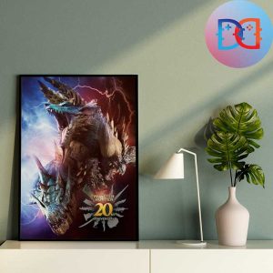 Monster Hunter 20th Anniversary Special Program Fan Gifts Home Decor Poster Canvas