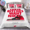 Nike Air Jordans Logo Just Do It Queen Bedding Set