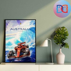Scuderia Ferrari Australian GP 2024 Fan Gifts Home Decor Poster Canvas