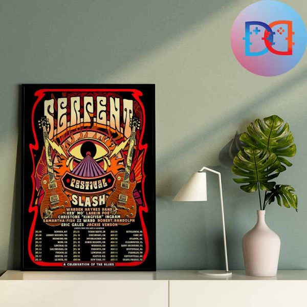 Slash Announces Summer 2024 Traveling Blues Serpent Festival Home Decor Poster Canvas