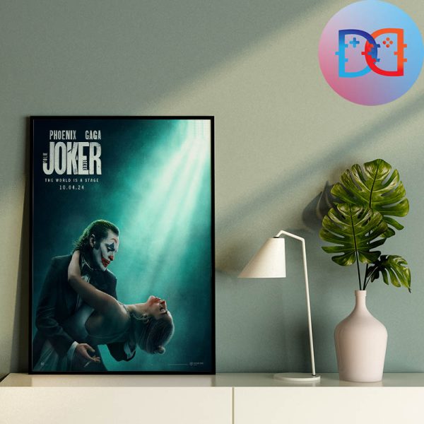 First Poster For Joker 2 The World Is A Stage Home Decor Poster Canvas