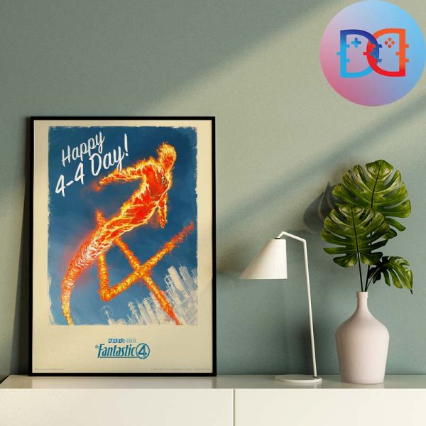 First Poster Of The Human Torch In The Fantastic Four Home Decor Poster Canvas