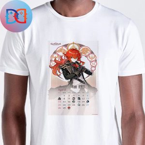 Genshin Impact April 2024 Calendar Fan Gifts Classic T-Shirt