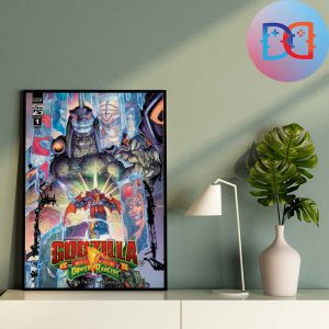 Godzilla Vs The Mighty Morphin Power Rangers II Home Decor Poster Canvas