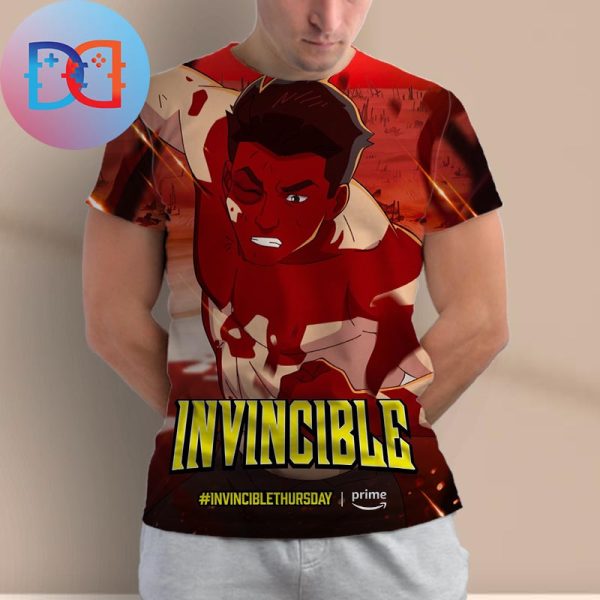Invincible Season 2 Finale With A Bloody All Over Print Shirt