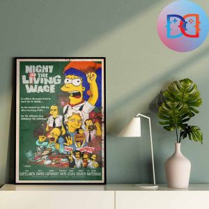 The Simpsons Night Of The Living Wage Brand-New Episode Home Decor Poster Canvas