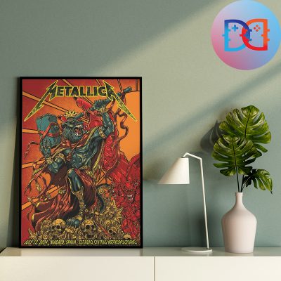Metallica Concert at Estadio Cívitas Metropolitano in Madrid Spain on July 12 2024 Fan Gifts Home Decor Poster Canvas