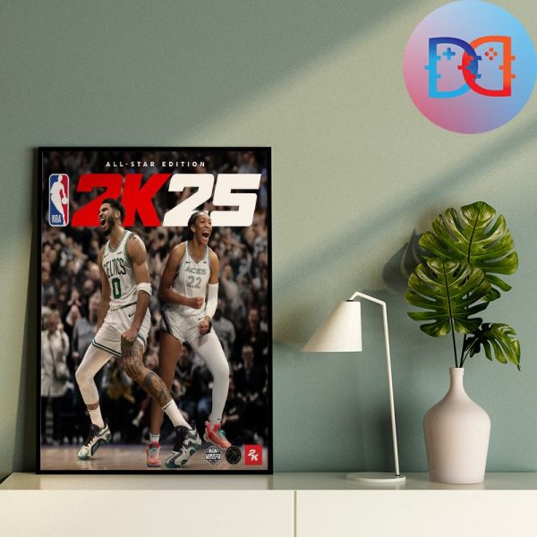 Tatum and Wilson on NBA 2K25’s All-Star Edition Fan Gifts Home Decor Poster Canvas
