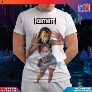 Fortnite Harmony Lee Outfit and Rainbow Cosmetics Art All Over Print Shirt