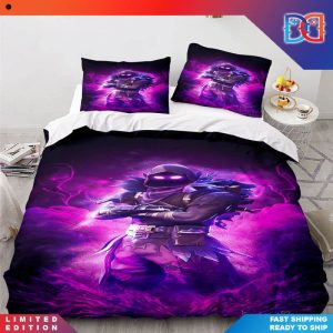 Fortnite Raven Violet Color Bedding Set