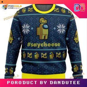 Among Us Say Cheese Game Ugly Christmas Sweater
