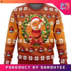 Nintendo Christmas Charmander Pokemon Legends Game Ugly Christmas Sweater