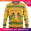 Super Mario Bowser Face Game Ugly Christmas Sweater