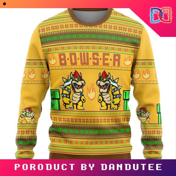 Super Mario Bowser Game Ugly Christmas Sweater