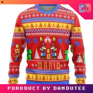 Super Mario Mario Game Ugly Christmas Sweater
