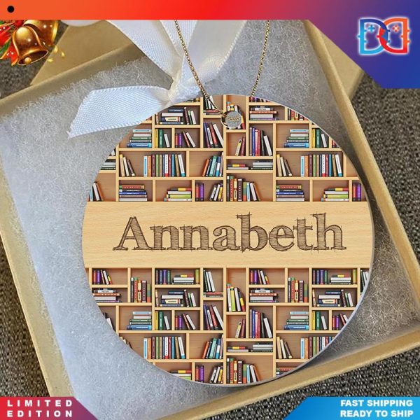 Personalized Ceramic For Book Lovers Bookshelf Bookworm Christmas Ornaments