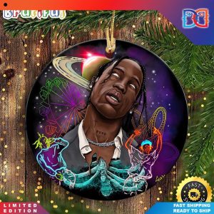 Travis Scott Pop Art Hip Hop Christmas Ornaments