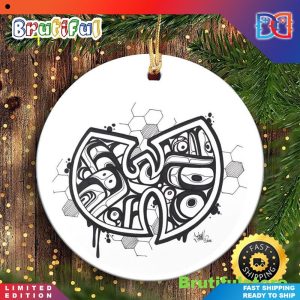 Wutang Clan Logo Basic White And Black Wu Tang Christmas Ornaments
