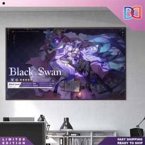 Honkai Star Rail New Character Debut Black Swan Fan Gifts Home Decor Poster Canvas