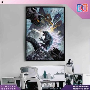 When Both Mecha Godzilla and King Ghidorah Are Trending At The Same Time Home Decor Poster Canvas