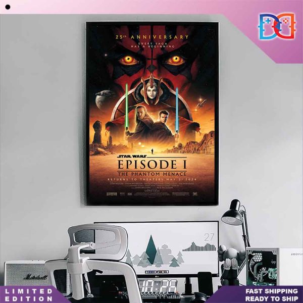25th Anniversary Poster For The Phantom Menace Home Decor Poster Canvas