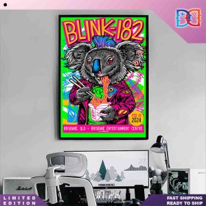 Blink-182 Show Brisbane Entertainment Centre QLD Feb 19 2024 Home Decor Poster Canvas
