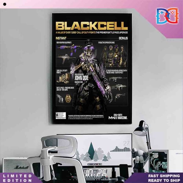 Call of Duty BlackCell Season 2 Fan Gifts Home Decor Poster Canvas