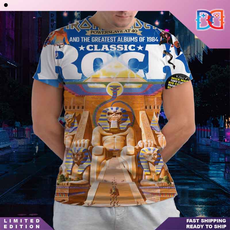 Iron Maiden Powerslave at 40 and the Greatest Albums of 1984 Classic Rock Magazine Cover All Over Print Shirt