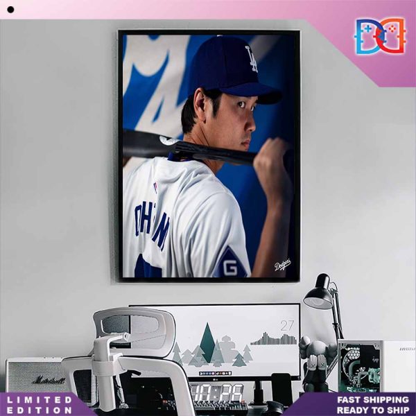 Los Angeles Dodgers Shohei In Blue Photo 2 Fan Gifts Home Decor Poster Canvas