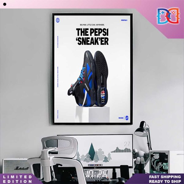 Pepsi X Reebok Make A Custom SNEAKER In Shaq Fan Gifts Home Decor Poster Canvas