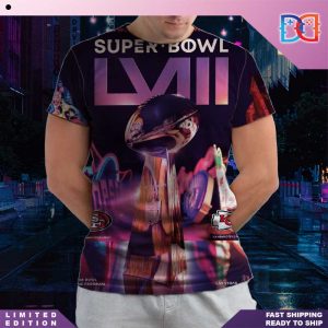 Super Bowl Magazine LVIII First Page With Champion Cup Fan Gifts All Over Print Shirt
