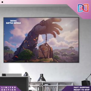 Fortnite Battle Royale Hand Holding A Mysterious Box Shoot The Box Fan Gifts Home Decor Poster Canvas