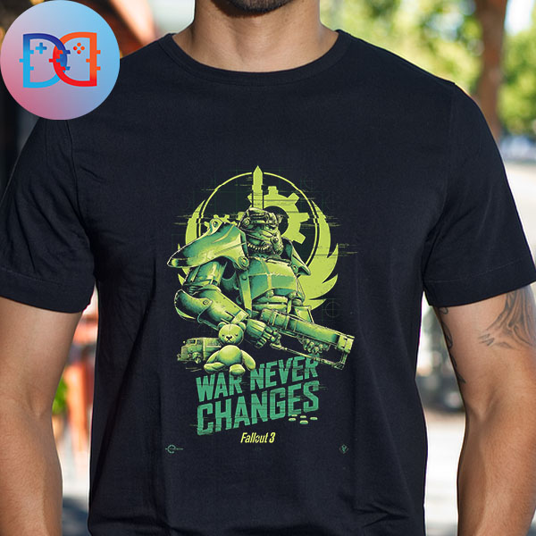 Fallout 3 War Never Changes Black And Green Color Fan Gifts Classic T-Shirt