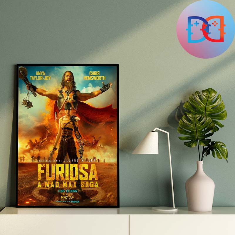 Furiosa A Mad Max Saga Fury Is Born In Theaters May 24 2024 Home Decor Poster Canvas