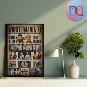 WrestleMania XL 2024 Old School Edition Home Decor Poster Canvas
